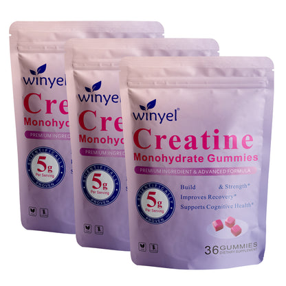 Creatine Monohydrate Gummies 5 g, Sugar-Free, Berry