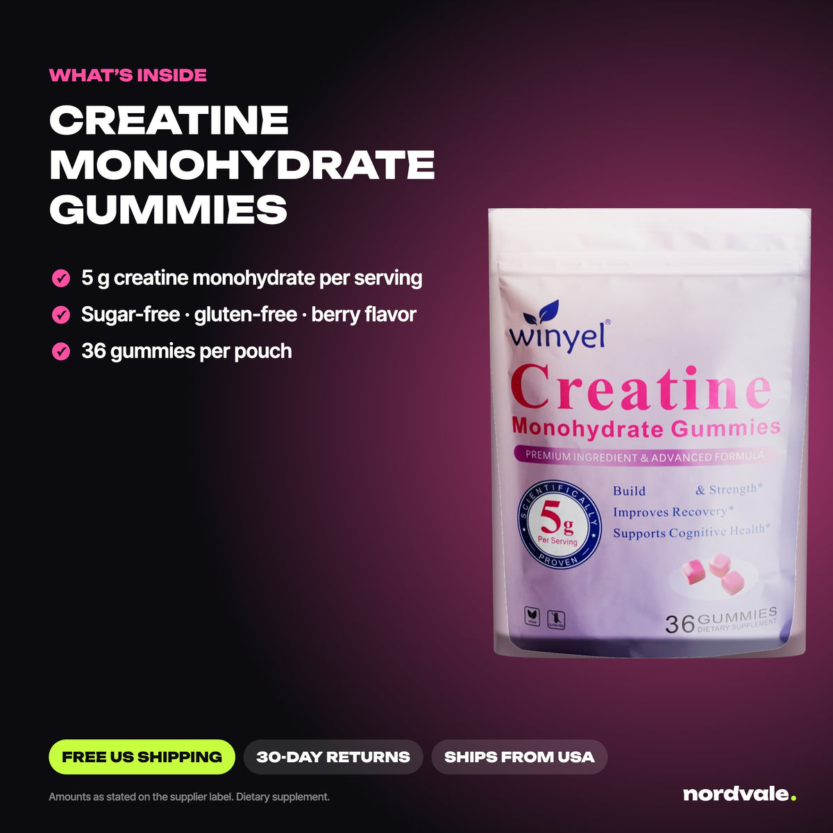 CREATINE MONOHYDRATE GUMMIES - what is inside