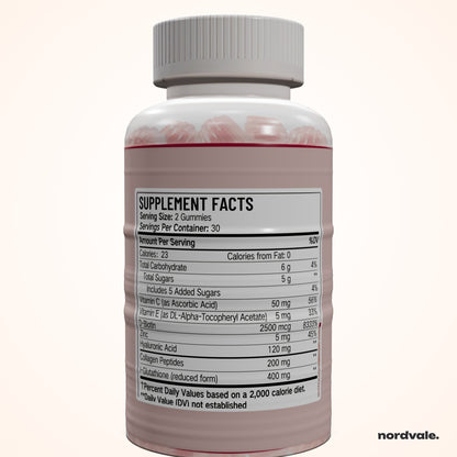 GLUTATHIONE + COLLAGEN GUMMIES - Supplement Facts label