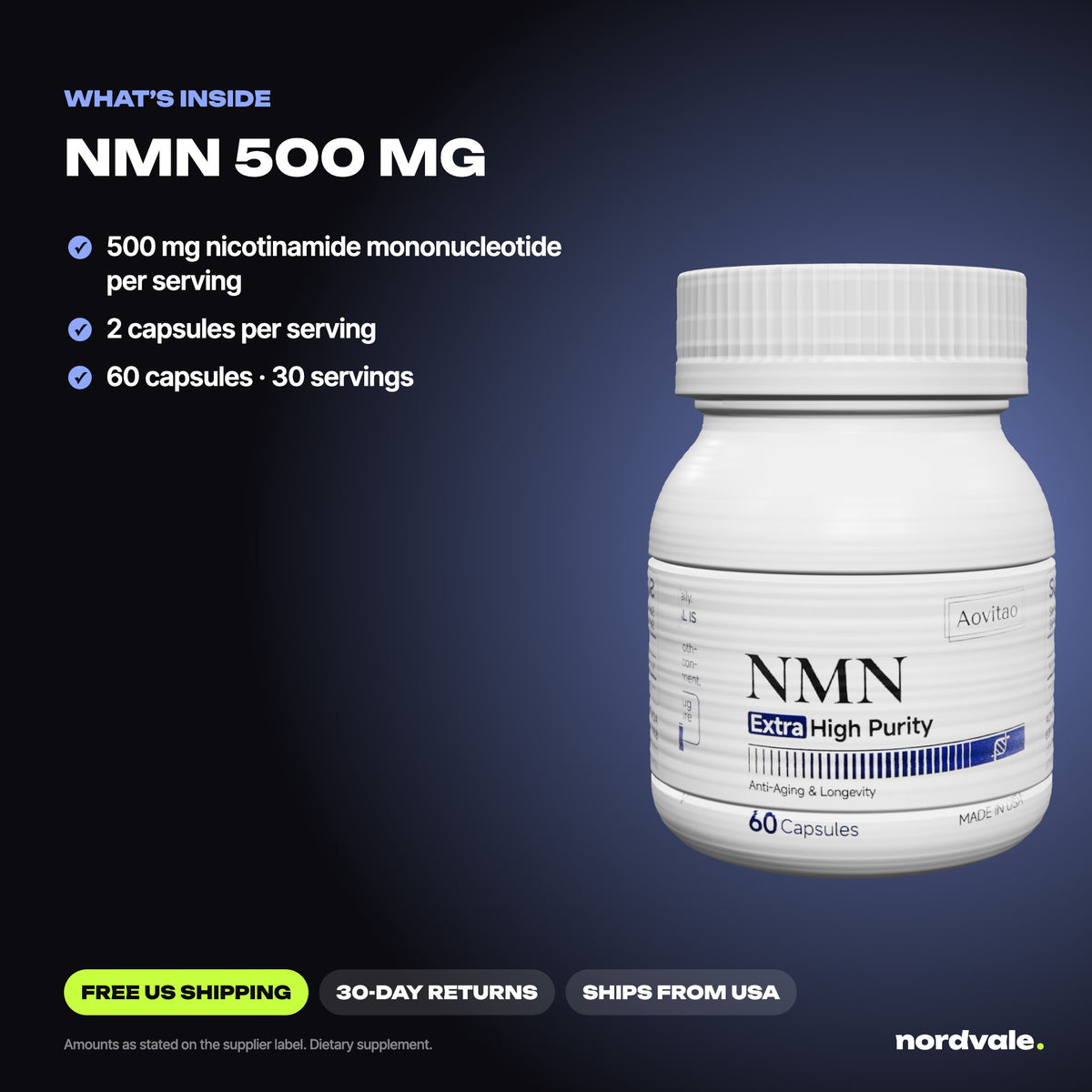 NMN 500 MG - what is inside