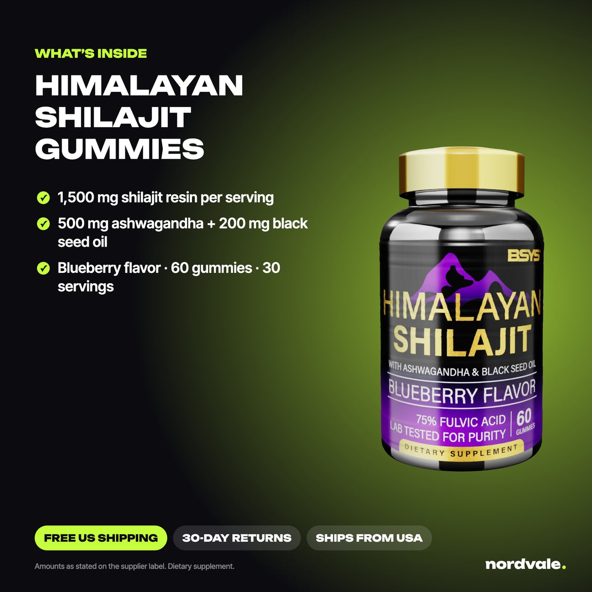 HIMALAYAN SHILAJIT GUMMIES - what is inside